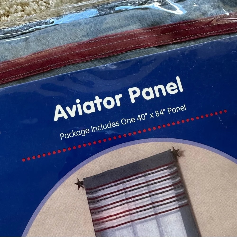 Pier‎ 1 Kids Aviator Panel Curtain 40x84 Airplane Planes NIP